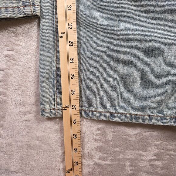 Cider Bow Knot Buckle Up Mid Rise Wide Leg Denim Overalls Jumpsuit Large NWT - Picture 6 of 8